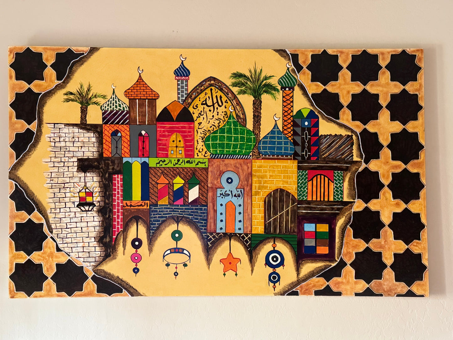 Islamic Baghdadiyyat with acrylic colors